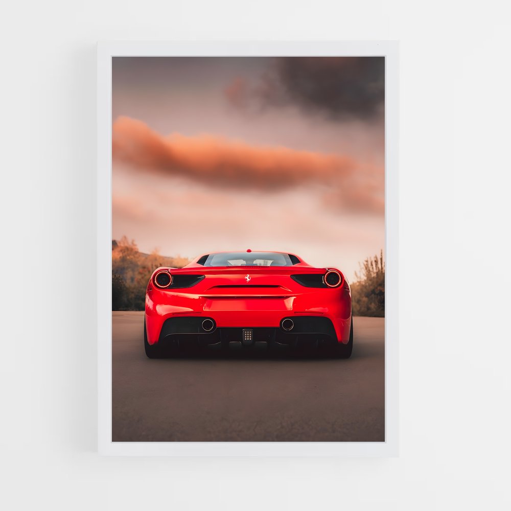 Poster Ferrari 488 GTB (vue 3)